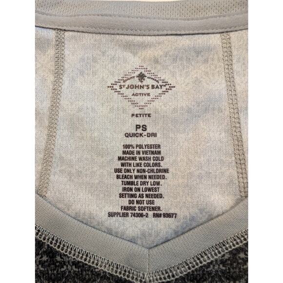 St Johns Bay Womens Quick Dry Workout Shirt PS Athleisure Clean Girl Fitness - Picture 3 of 5